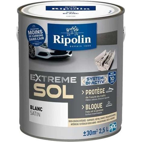 RIPOLIN PROTECTION EXTREME SOL BLANC SATIN 2,5 L