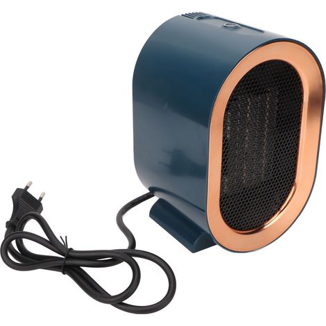 Radiateur électrique soufflant PTC 220V Bleu, chauffage rapide, protection surchauffe, silencieux, ventilateur d'appoint pour bureau, prise UE, compact. (1/5)