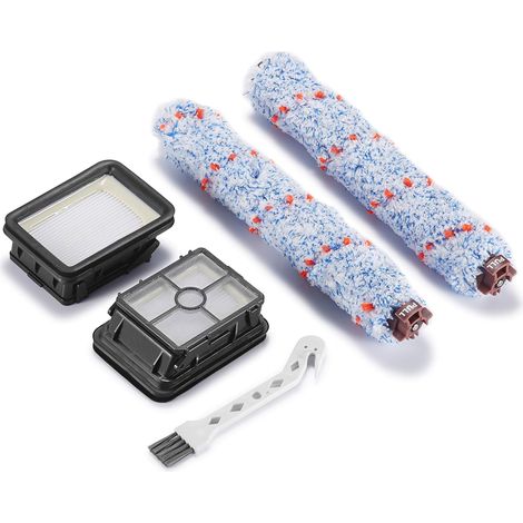 Rodillo cepillo multisuperficie de 2 piezas y filtro de repuesto para aspiradora en seco y húmedo BISSELL 17132 Crosswave, cepillo de repuesto para accesorios de filtro Bissell Crosswave (1/5)