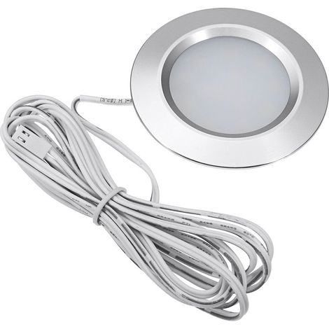 Plafonnier encastré rond et fin pour camping-car, 12V, 12LED, pour camping-car, bateau, éclairage intérieur avec câble, blanc (1/5)