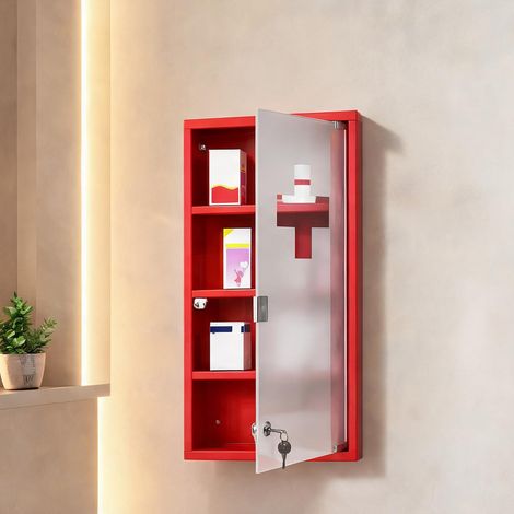 Meuble de salle de bain en acier Sicherheitsglas 30 x 12 x 60 cm (1/5)