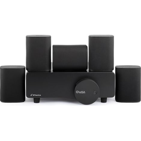 Système Home Cinéma 5.1 Sans Fil Milan - Son Surround WISA Latence Faible, Compact, Noir (1/5)