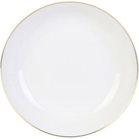 Lot de 6 Assiettes Creuses "Liseré" 21cm Blanc (1/3)