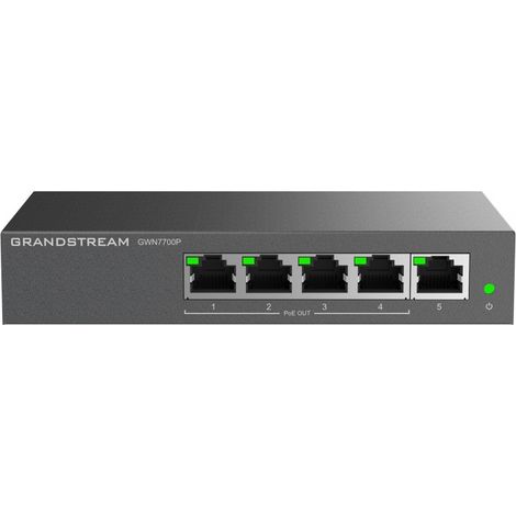 Grandstream GWN 7700P 5xGbE, 4xPOE, nicht verwalteter Switch