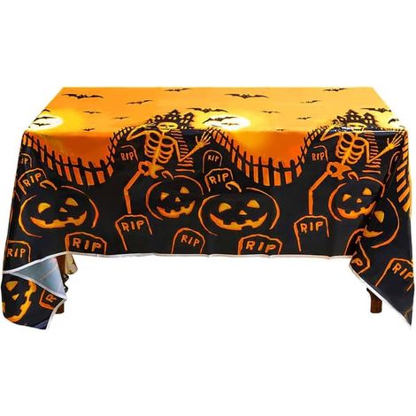 Drap Halloween - 137 cm x 180 cm - Imperméable - Décoration d'Halloween Fantomatique - Rectangulaire (1/4)