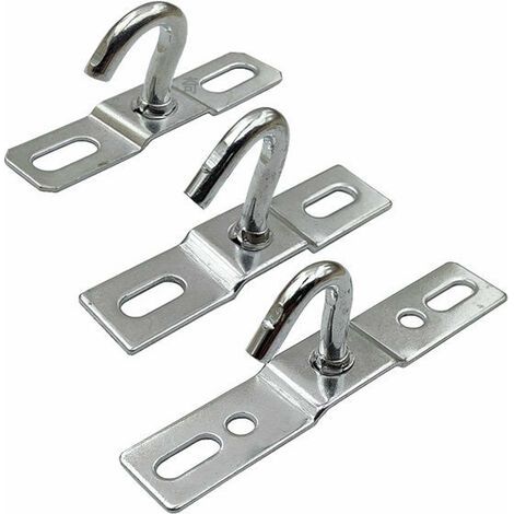 Crochet de plafond, plaque de base pour plafonnier, support de plafond, crochet de fixation à vis, fer galvanisé robuste pour usage européen (1/4)