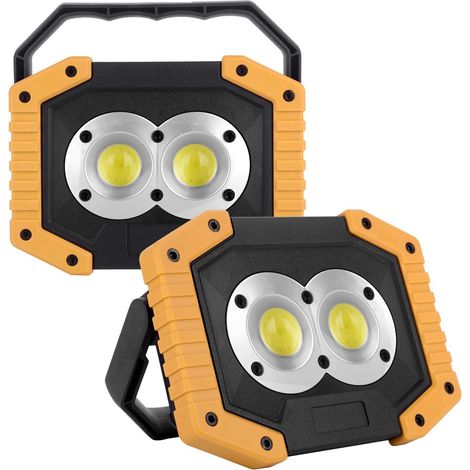 30W 1500LM COB LED-Arbeitsleuchte, wasserdicht, wiederaufladbar, tragbarer Fluter für Camping, Wandern, Notfälle, Fahrzeugwartung, Außenbeleuchtung, 2 Stück (W839 Gelb) (1/5)
