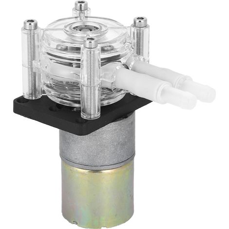 Pompe péristaltique auto-amorçante, cadre de roue en acier inoxydable, tête transparente en polycarbonate, moteur CC (12 V) (1/5)