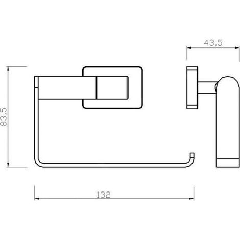 Novaservis Ferro Greta Porte-papier toilette, noir mat AGR33BL (1/2)