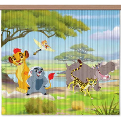 Rideau voilage La garde du Roi lion Disney 180X160 CM (1/3)