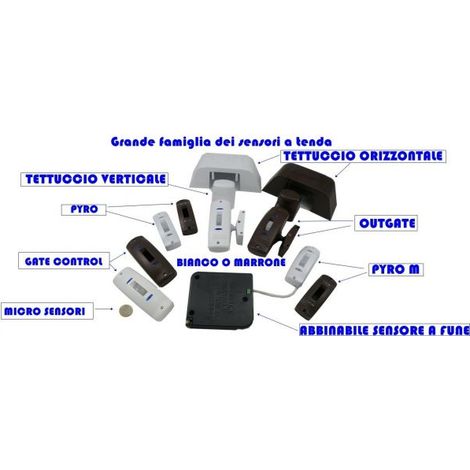 Sirsen Pyro M marrone passivo tenda sensore infrarosso + Ingresso tapparella