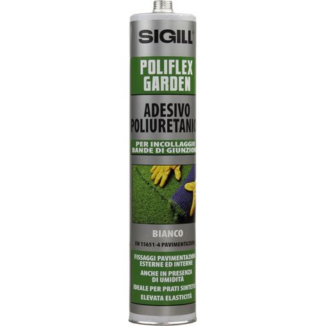 Adesivo poliuretanico poliflex garden elastico bande giunzione prati sintetici (1/5)