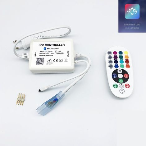 Controller centralina RGB Bluetooth / telecomando per striscia RGB 220v (1/3)