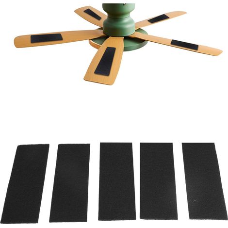Filtros rectangulares para aspas de ventilador de techo – Paquete de 5 – Fibra de carbón activado natural – Purificador de aire para el hogar, la oficina y la cocina. (1/5)