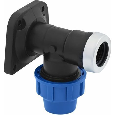 25 mm x 3/4 Zoll Winkel-Kompressionswandplatte – PE-Wasserrohrverschraubung – 25 mm PN16 Sanitärarmaturen – Flanschverbinder für PE80- und PE100-Rohre – 1 Stück (1/5)