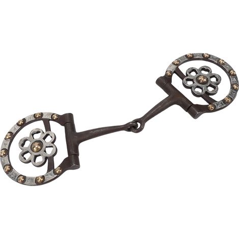 Mors de bouche de cheval en Bronze Antique, en acier à faible teneur en carbone, mors articulé pour l'entraînement et l'équitation, 125mm (1/5)
