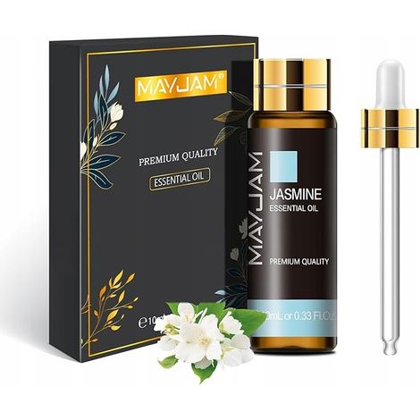 Aceite esencial de jazmín Mayjam 10 ml 100% natural para aromaterapia