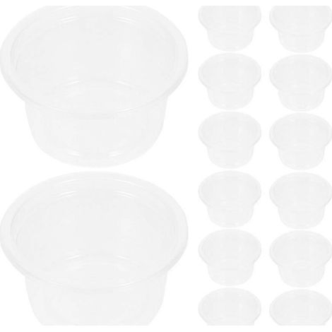 Gamelles transparentes en ABS, compatibles avec tous types d'animaux, faciles à ranger, à nettoyer et à entretenir. Lot de 30. (1/5)