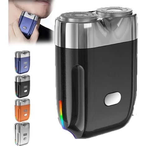 Rasoir électrique - Rasoir pour homme - Rasoir à double lame - Tondeuse à barbe - Rasoir portable - Convient aux hommes - Noir (1/5)