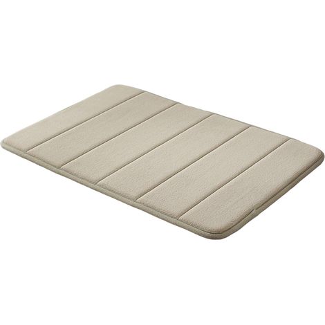 Tapis De Bain - Mousse À Mémoire De Forme - 40x60 cm Et 50x80 cm - Absorption D'eau Rapide - Antidérapant Latex Sous-Face - Lot De 2 (1/3)
