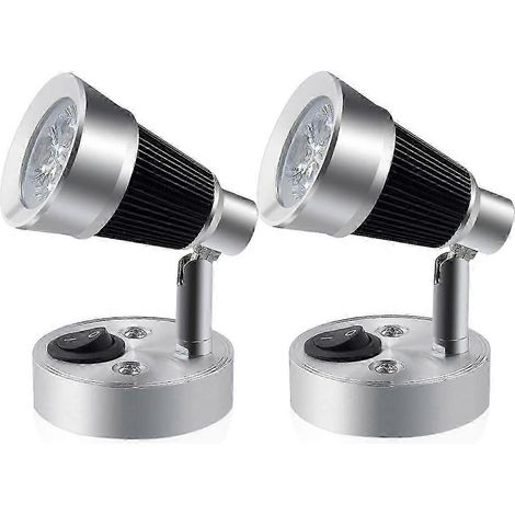Lampe de lecture LED 12 V avec interrupteur, applique murale 3 W à intensité variable pour éclairage intérieur de camping-car, caravane, bateau (1/5)
