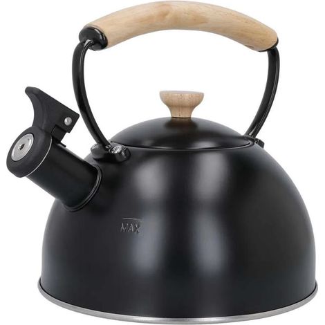 Bollitore la cafetière vintage nero 1.6 litri acciaio inox
