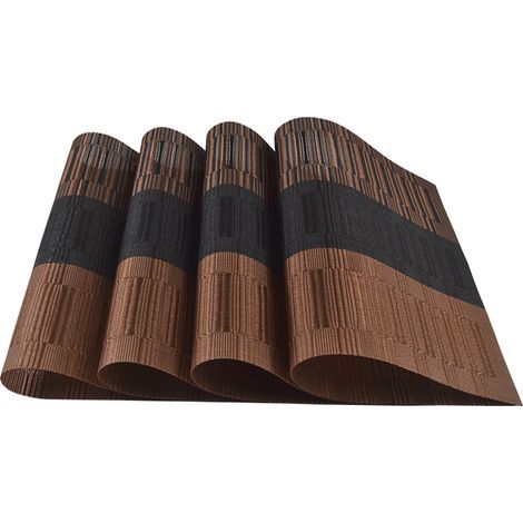 Sets de table - résistants - résistants à la chaleur - antidérapants - faciles à nettoyer - imperméables et résistants à l'huile - isolants - sets de table pour restaurant - lavables - tissés - sets d (1/5)