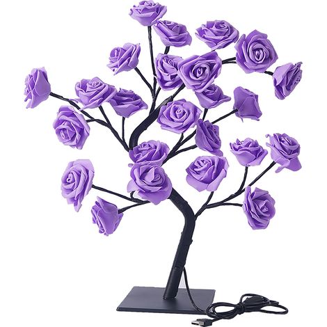 Lampe de table violet - lumière douce - ambiance lumineuse pour mariage - s'intègre parfaitement à votre décoration (1/5)