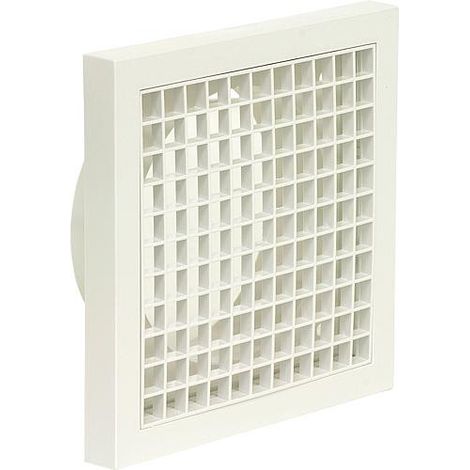 Grille d'aeration L-G 100 b avec embout de racccord DN 100 Marron