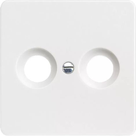 Elso Zentralplatte für Antennensteckdose 2-Loch FASHION/RIVA/SCALA reinweiß 226024 (1/2)
