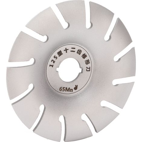 Disque de gravure bois meule 125mm acier inoxydable 12 dents accessoire pour meuleuse angulaire argent (1/5)