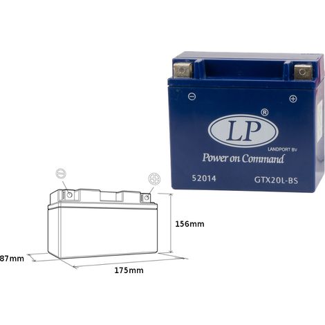 Batteria al gel Landport GTX20-3 12V 18Ah 175x86x154 senza manutenzione