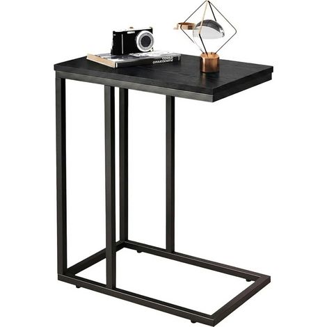 Tavolino Da Salotto 40x26x58 Cm – Struttura In Ferro Con Ripiano In Mdf