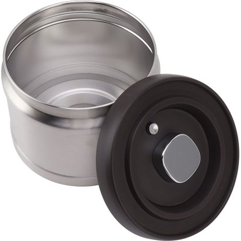 Récipient à café sous vide 304 inox, presse étanche pour grains de café, thé, noix 1100ML, couleur naturelle acier (1/5)