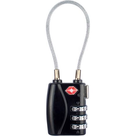 [1 paquete] Candados para equipaje, candados de seguridad de 3 dígitos, candados de combinación, códigos de bloqueo para maletas de viaje, bolsas de equipaje, etc. Negro (1/5)