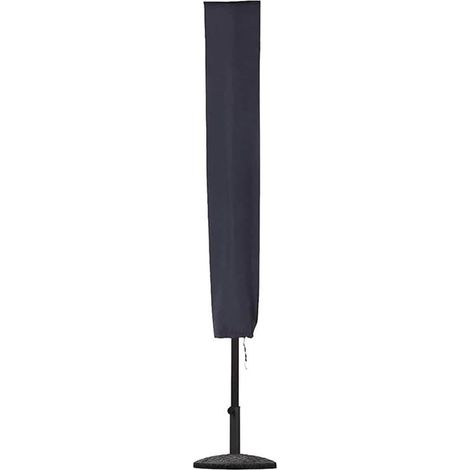 Telo protettivo impermeabile per ombrellone - Misura universale per ombrelloni da 2 m a 2,5 m - Tessuto Oxford in PVC - 153x30x30 cm (nero) (1/5)