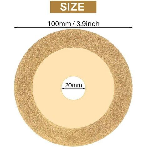 Disque Diamant 100mm Pour Coupe Affûtage Roue Meule Dore-Crezuo