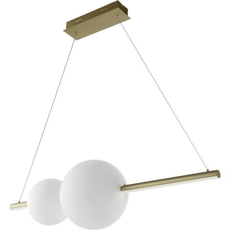 Lampadario a sospensione a Led in metallo e vetro soffiato Fufi di Ondaluce 45w Dimmerabile 4000K Bianco