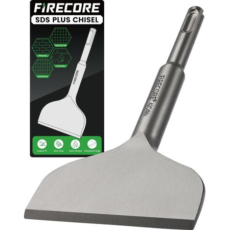 Burin SDS Plus, Burin Plat de 165 × 75 mm, Burin Carrelage en acier spécial 42CrMo, Conçu pour L'enlèvement de Carrelage, Burin Plat SDS Adapté au SDS Plus Marteau Perforateur (1/5)