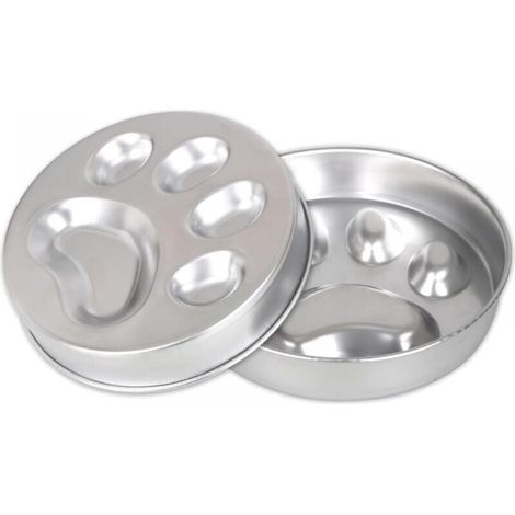 Comedero de acero inoxidable antiglotón para perros, comedero lento con base antideslizante, que promueve una alimentación saludable y una digestión lenta. (1/5)
