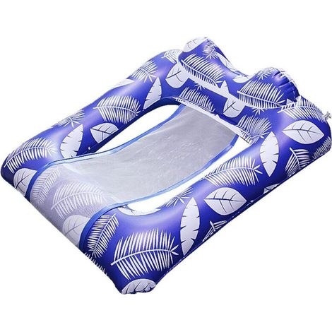 Hamac aquatique gonflable avec appui-tête, matelas et bouées flottants pour piscine, natation et jeux d'été à la plage (1/5)