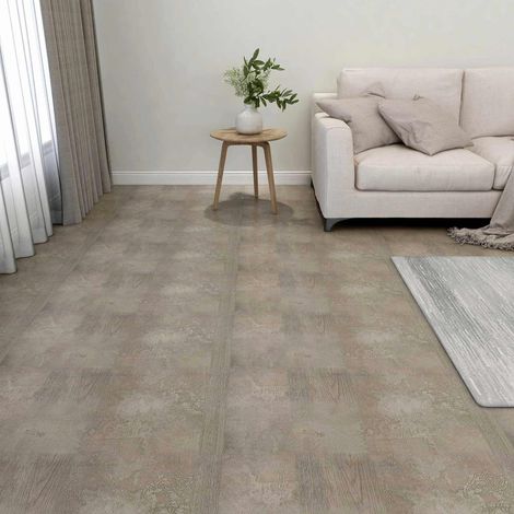 vidaXL Flooring Planks 5.11 m² 55 pcs PVC Dark Brown and Gray