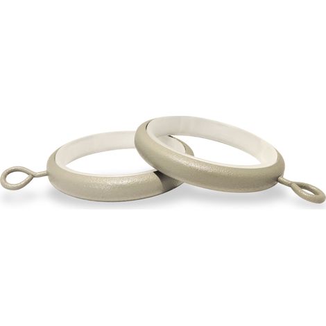 SET 10 ANELLI CON GUAINA E GANCIO D.28MM GRIGIO . (1/2)