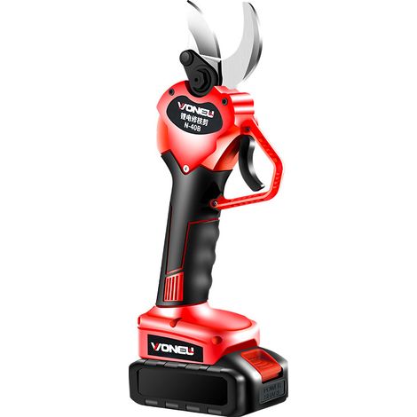 Sécateur électronique portable 5x20V pour branches d'arbre fruitier, coupe 3.0 cm puissante avec batterie, chargeur et lames de rechange (1/5)