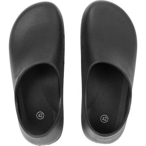 Chaussures de chef en EVA, à enfiler, antidérapantes, légères, imperméables, résistantes à l'huile, noires, pointure 42 (1/5)
