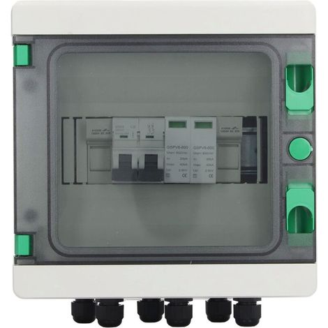 Boîte de Combinaison Solaire PV Boîte de Combinaison Solaire à 1 Chaîne avec Fusible de Courant Nominal de 15 A Antipoussière IP65 Boîte de Combinaison Photovoltaïque en PVC à (1/5)
