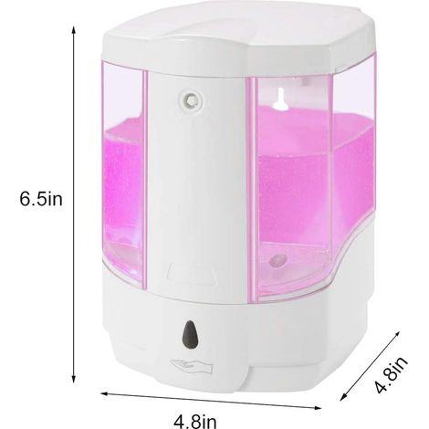 Filiyano-Distributeur automatique de savon et de gel hydroalcoolique mural sans contact, 700 ml (1/4)