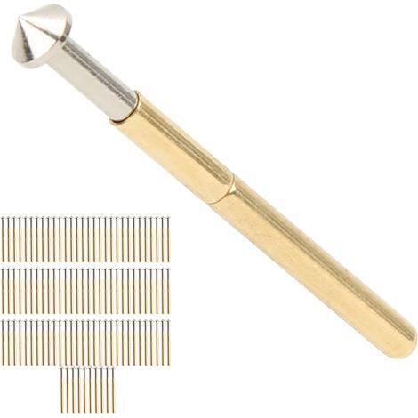 Lot de 100 sondes de test à broches Pogo P156-E (pointe conique) - Accessoire de test de composants électroniques (1/5)