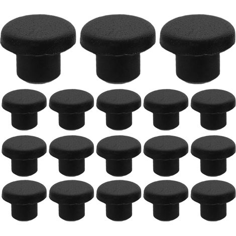 PLAFOPE 100 Bouchons en silicone clés étagères armoires chaises noir (1/5)