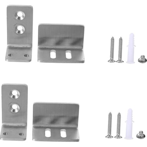lot de 2 guide de sol pour porte coulissante, inox 304, réglable (1/5)